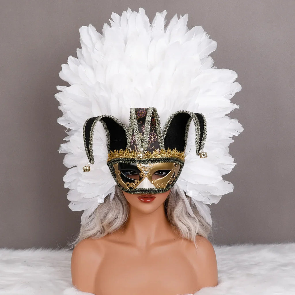 Feather Masquerade Party Mask