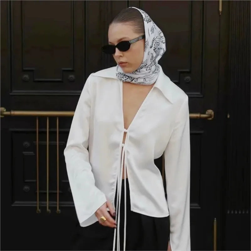 Elegant Satin Slim Shirt