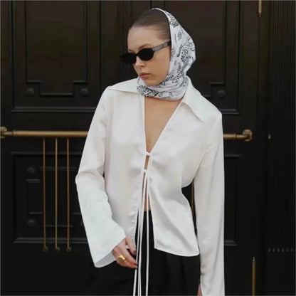Elegant Satin Slim Shirt