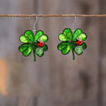 Ladybug Clover Party Earrings