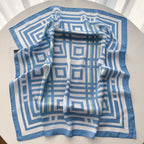 Imitation Silk Floral Square Scarf