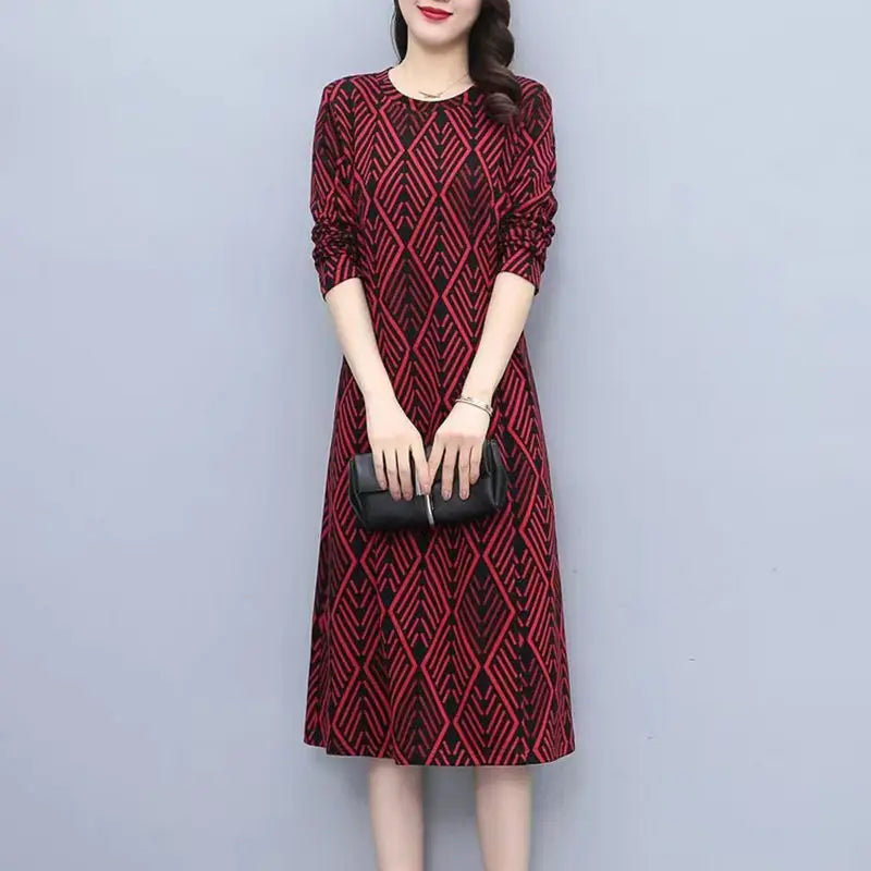 Slimming Floral Pullover Dress