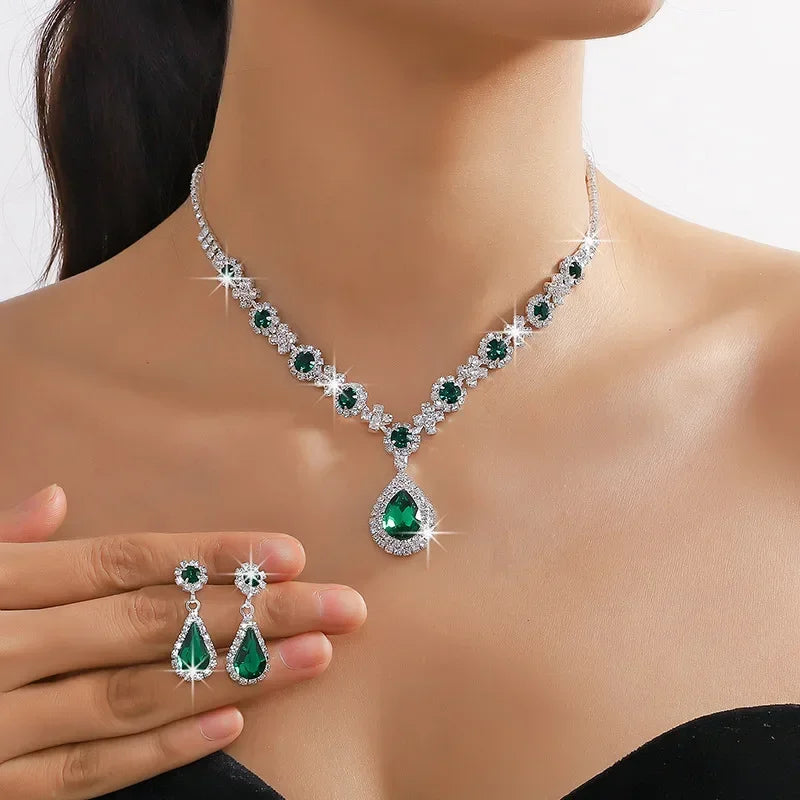 Elegant Rhinestone Jewelry Set