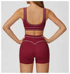 Knit Construction Sleeveless True-To-Size Fit Two-Piece Yoga Set