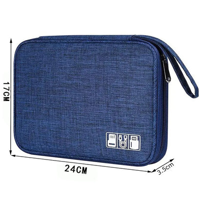 Portable Travel Cable Organizer Bag