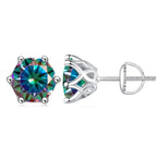 Colorful Moissanite Stud Earrings