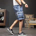 American Retro Denim Cargo Shorts