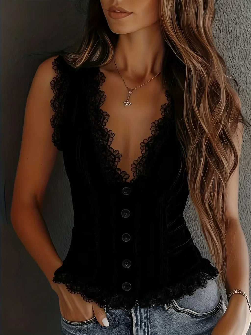 Everyday Deep V-Neck Sleeveless Top