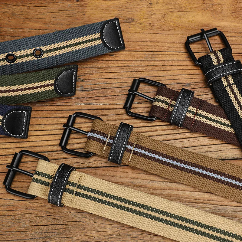 Extended canvas belt
