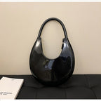 Solid Round Underarm Bag