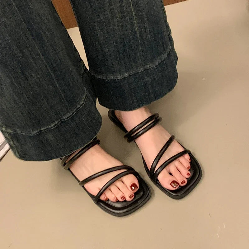 Sexy PU Platform Slippers