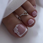 French False Toe Nails Heart