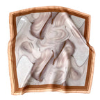 Abstract Marble Satin Square Scarf