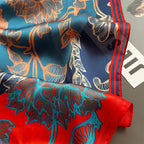 Horse Print Satin Square Scarf
