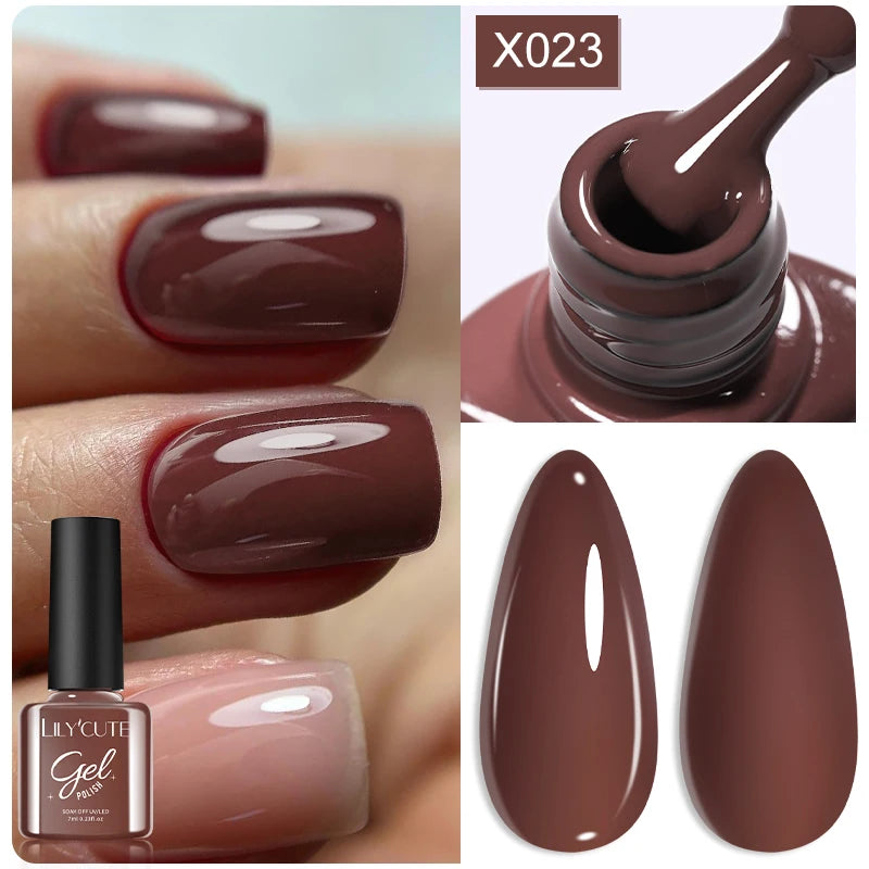 LILYCUTE Dark Red Caramel Gel