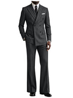 Striped Flare-Pants Formal Tuxedo Set