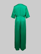 V-Neck Wide Jumpsuit