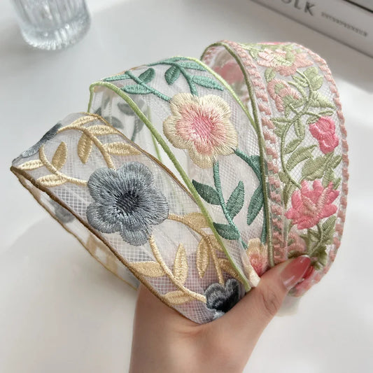 Floral Embroidery Hairband