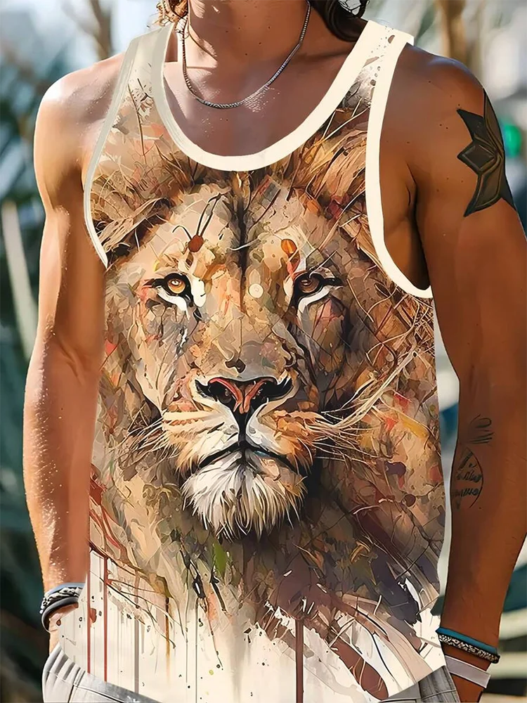 Street Graffiti Print Tank Top