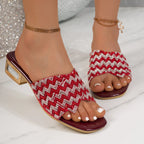 Concise PU Summer Slippers
