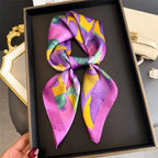 Satin Print Square Scarf