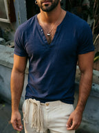 Breathable Cotton Linen Tee