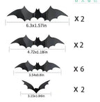 3D Hollow Bat Wall Stickers