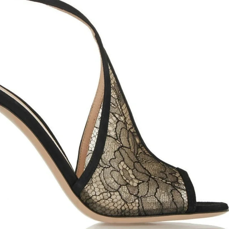 Elegant Microfiber High Heel Sandals