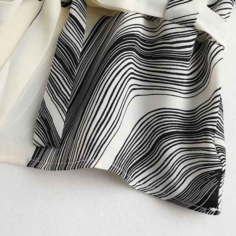 Vortex Striped Design Women Shirt