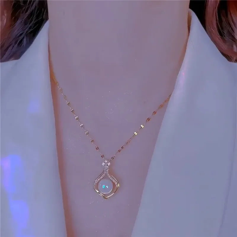 Insect Pendant Snake Necklace