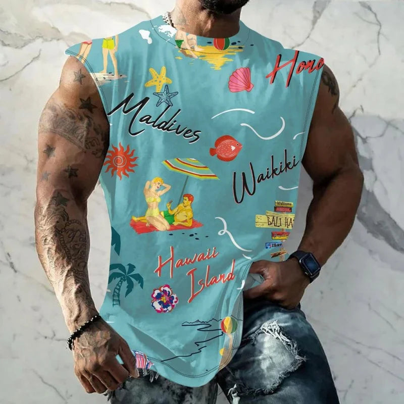 Butterfly Floral Print Tank Top