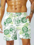 Pineapple 3D Print Swim Trunks