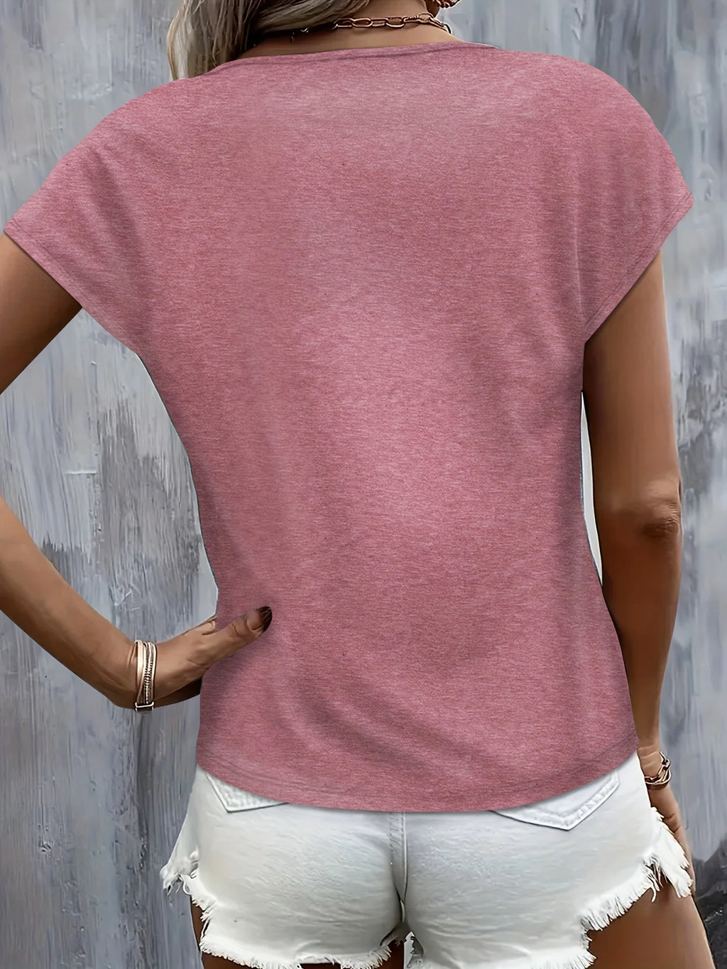 Herringbone Letter Print Short Sleeve T-Shirt