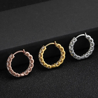 2.6CT Moissanite Hoop Earrings