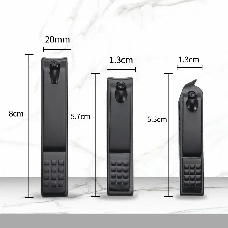 Black Nail Clippers Stainless Steel
