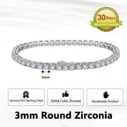 Sterling Silver Tennis Chain Bracelet