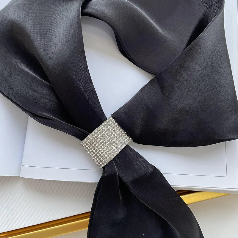 Small Silk Square Ear Scarf