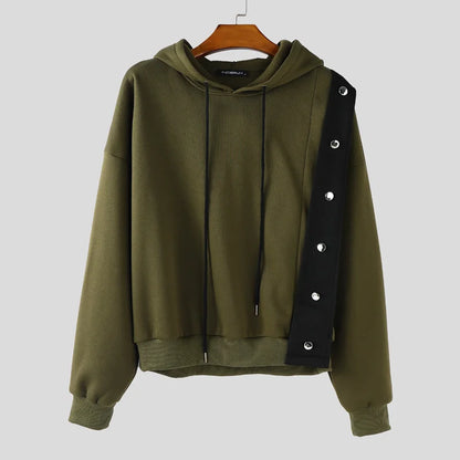 Patchwork Hooded Hoodie