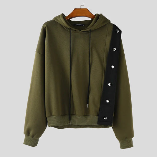 Patchwork Hooded Hoodie