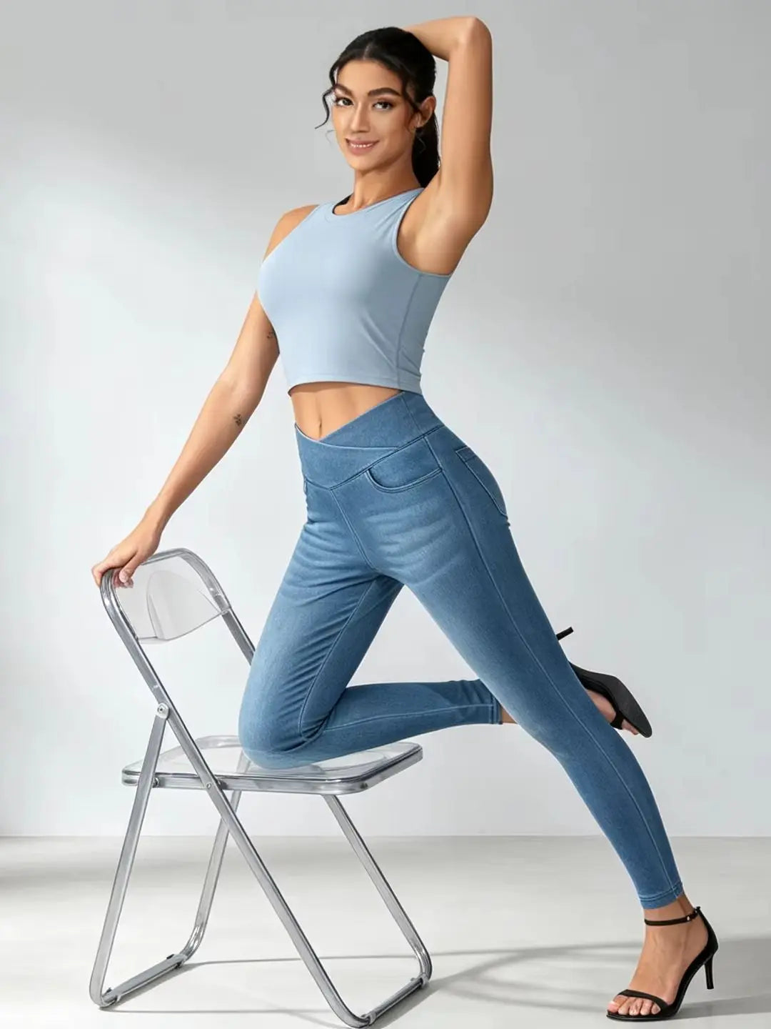 THE GYM PEOPLE Skinny Denim Jeggings