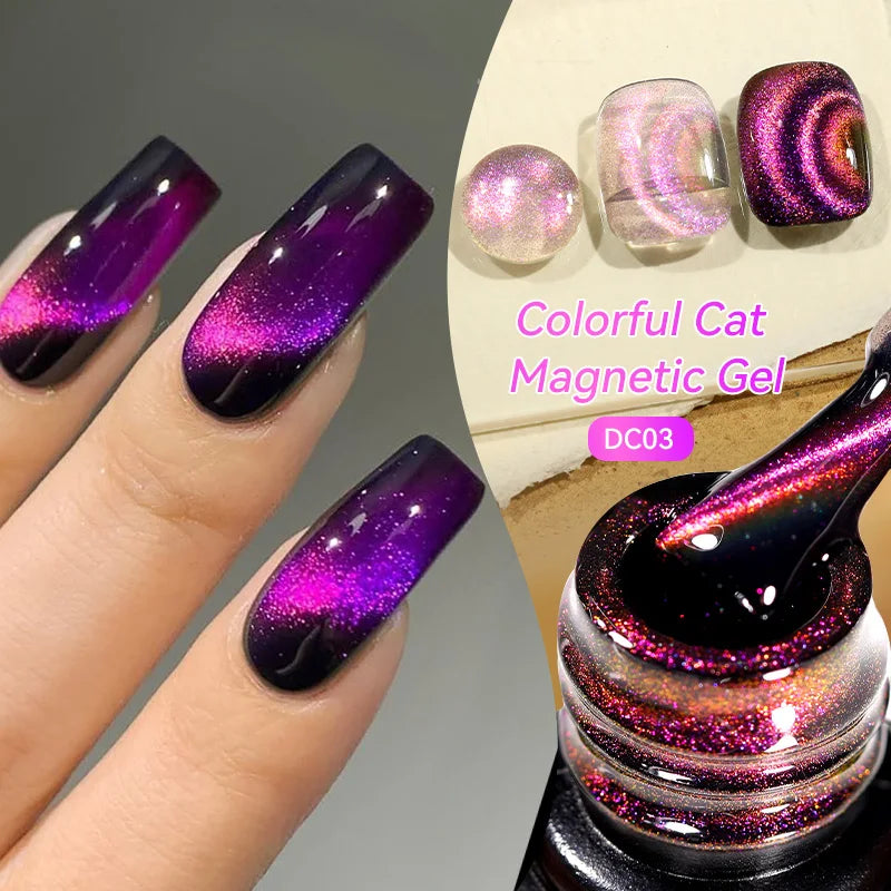 LILYCUTE Colorful Cat Magnetic Nail