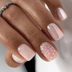 Mid-length French False Nails Leopard