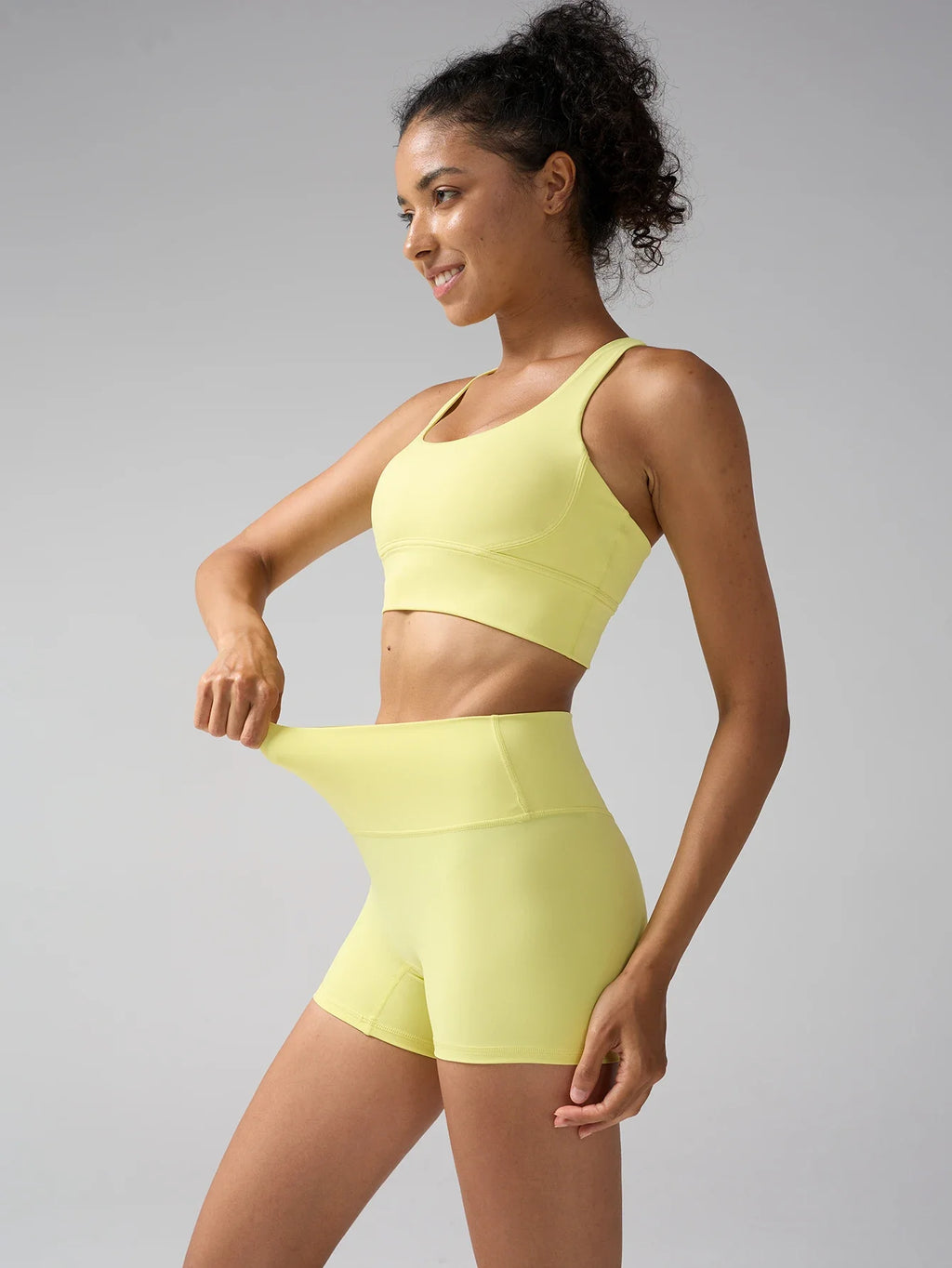 Essential Solid Sleeveless True-To-Size Fit Two-Piece Yoga Set