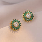 Double-Layer Sunflower Necklace Set