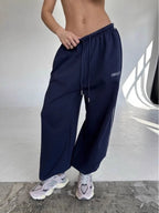 Chiffon Tie-Dye Drawstring Sports Pants