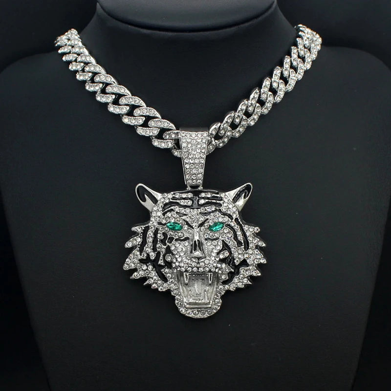 3D Tiger Pendant Necklace