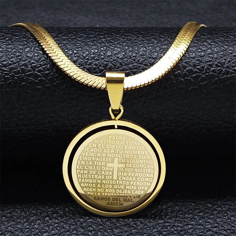 Saint benedict pendant necklace