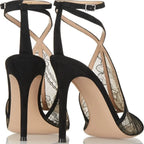 Elegant Microfiber High Heel Sandals