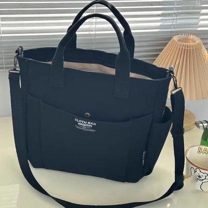 Canvas Crossbody Tote Bag