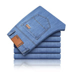 Ice Silk Stretch Straight Jeans